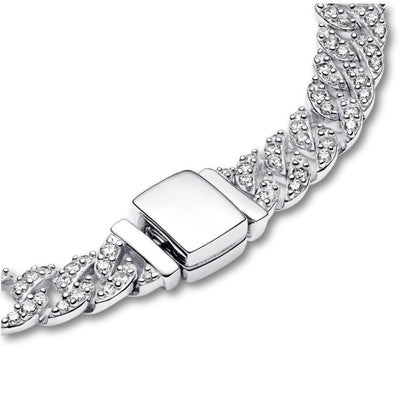 Bracelet cubain large en or