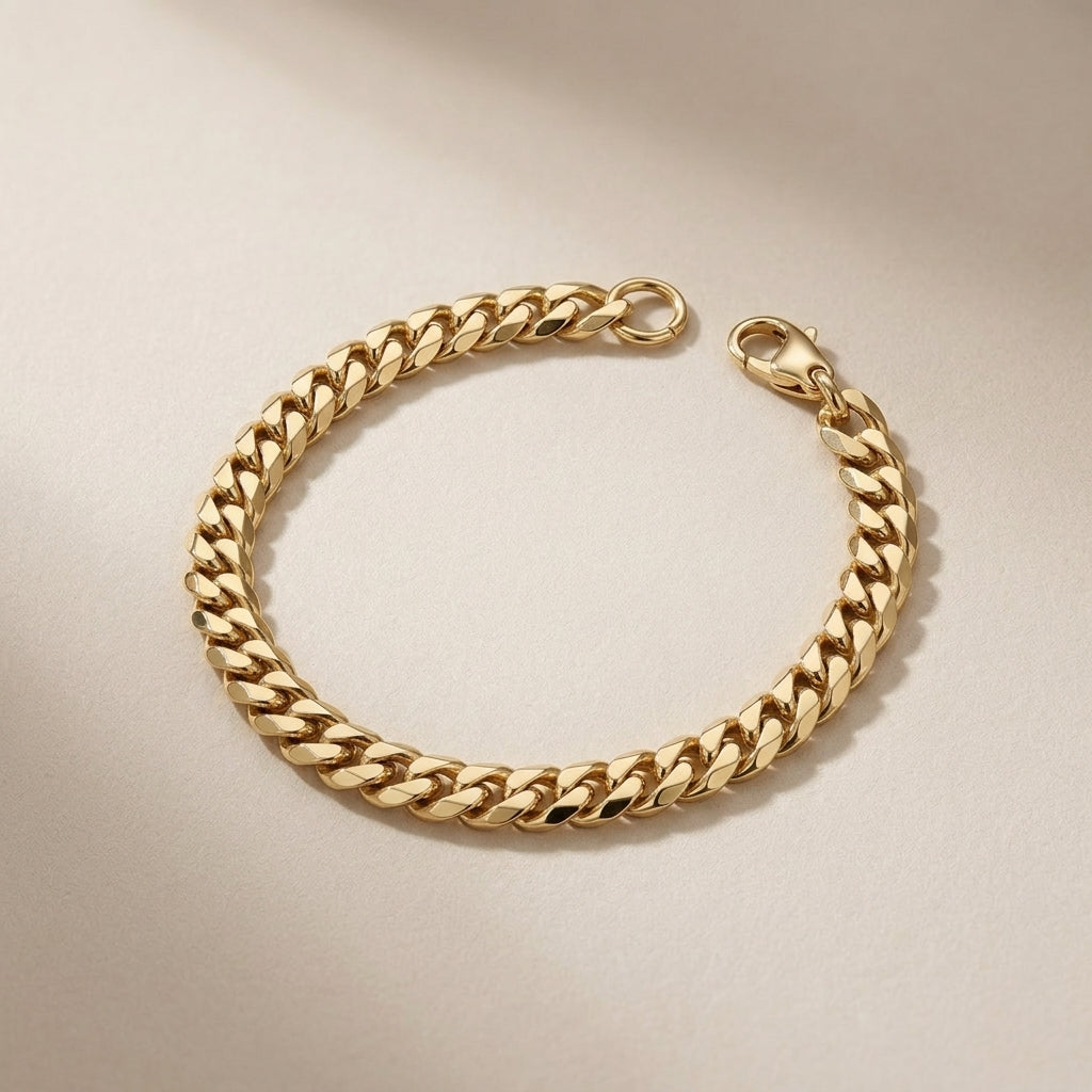 Bracelet cubain en or