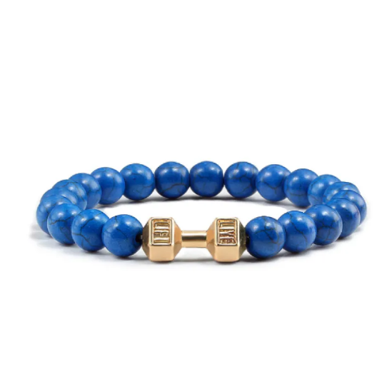 Bracelet d'aromathérapie avec pierres de lave en or