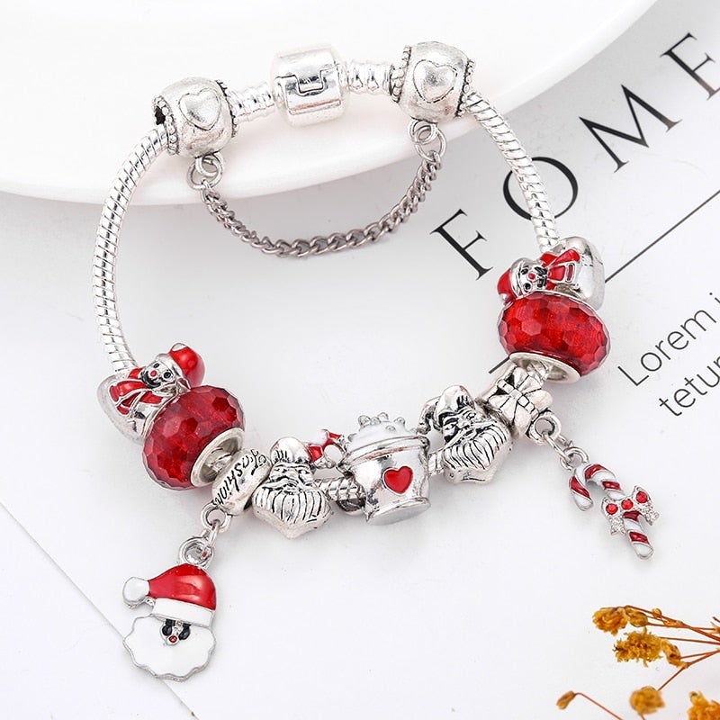 Bracelet de noël en or
