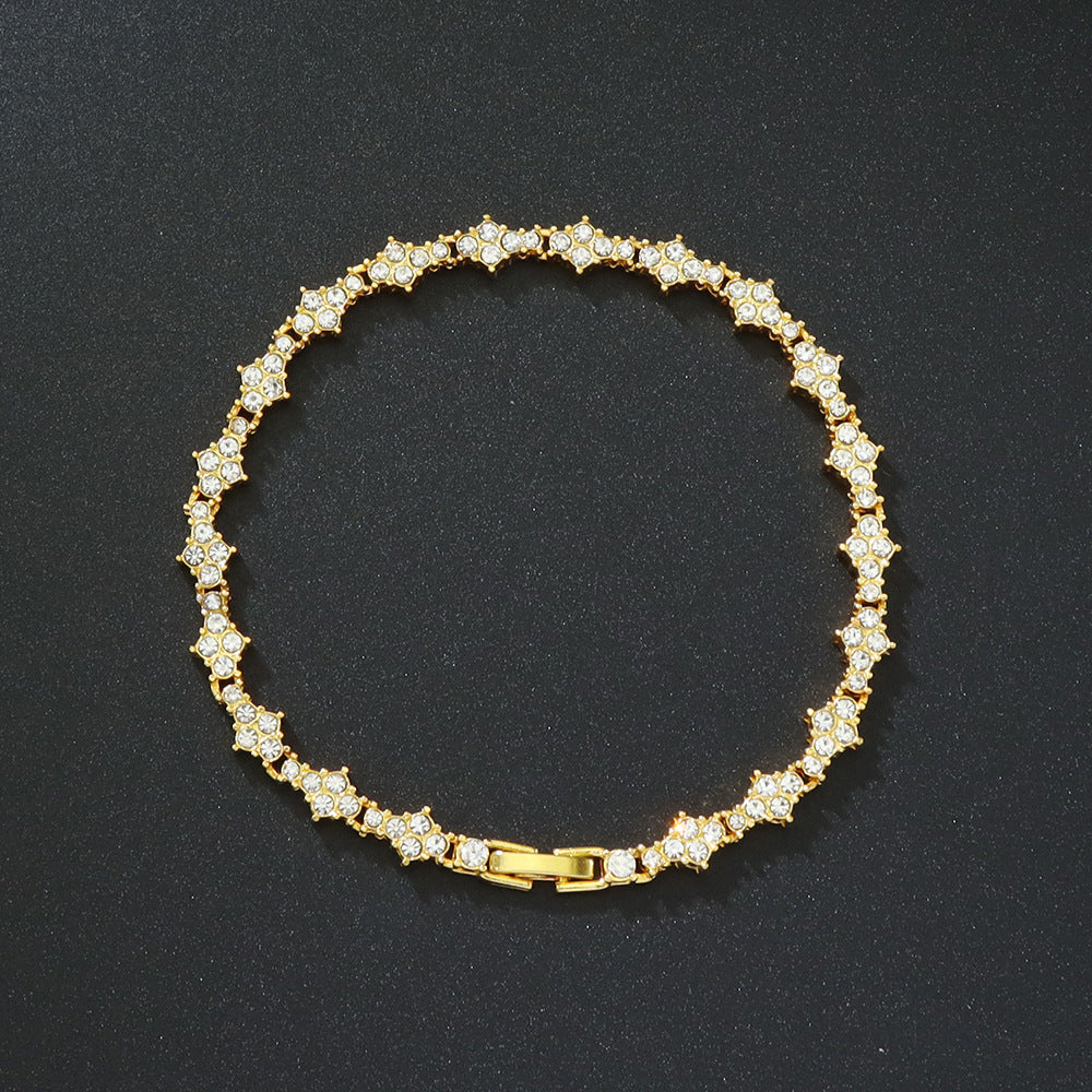 Bracelet de tennis classique en or blanc