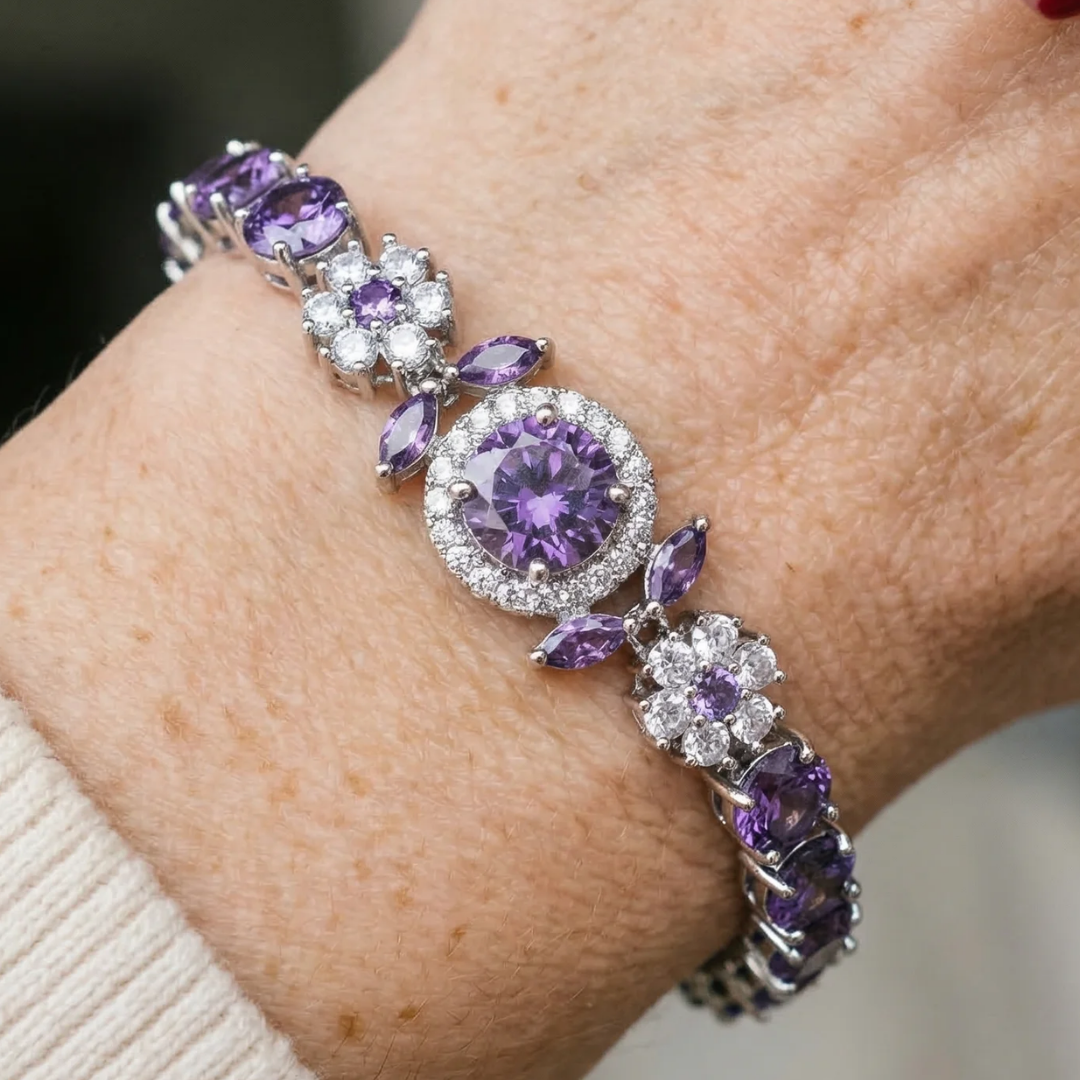 Bracelet de tennis Velmira en or blanc