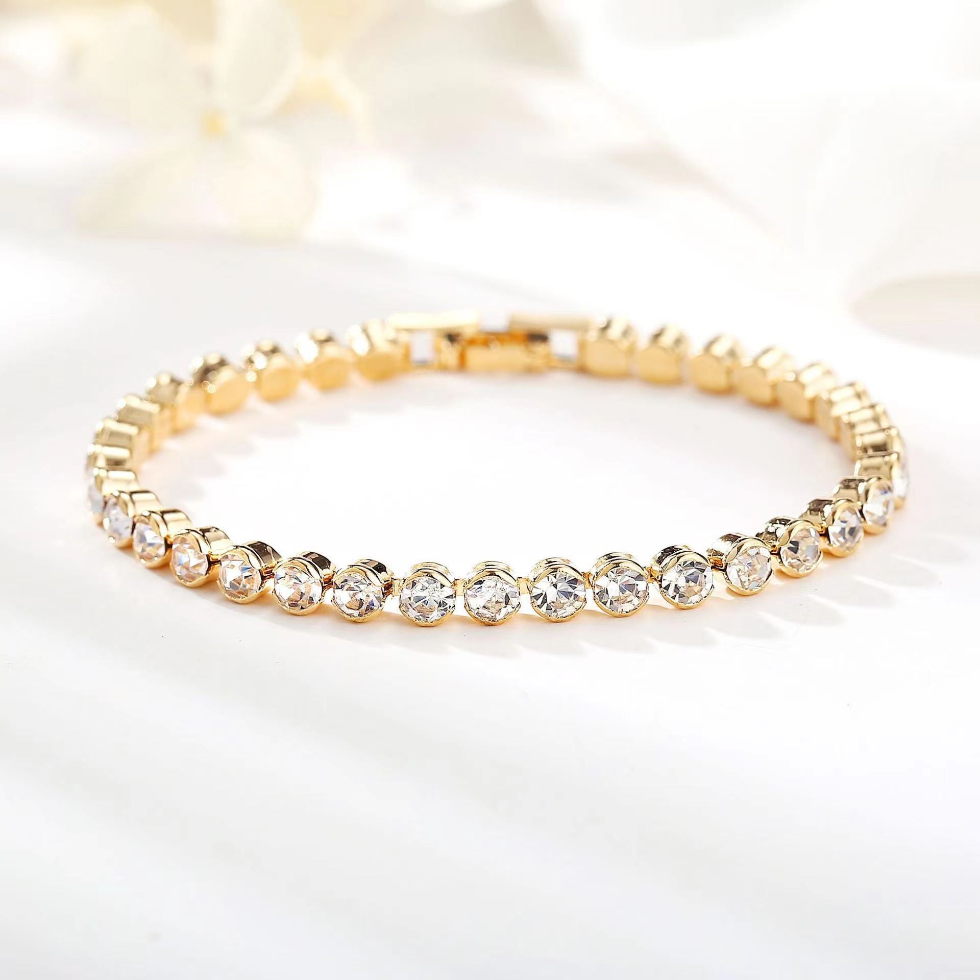 Bracelet de Tennis en Coupe Ronde | Or