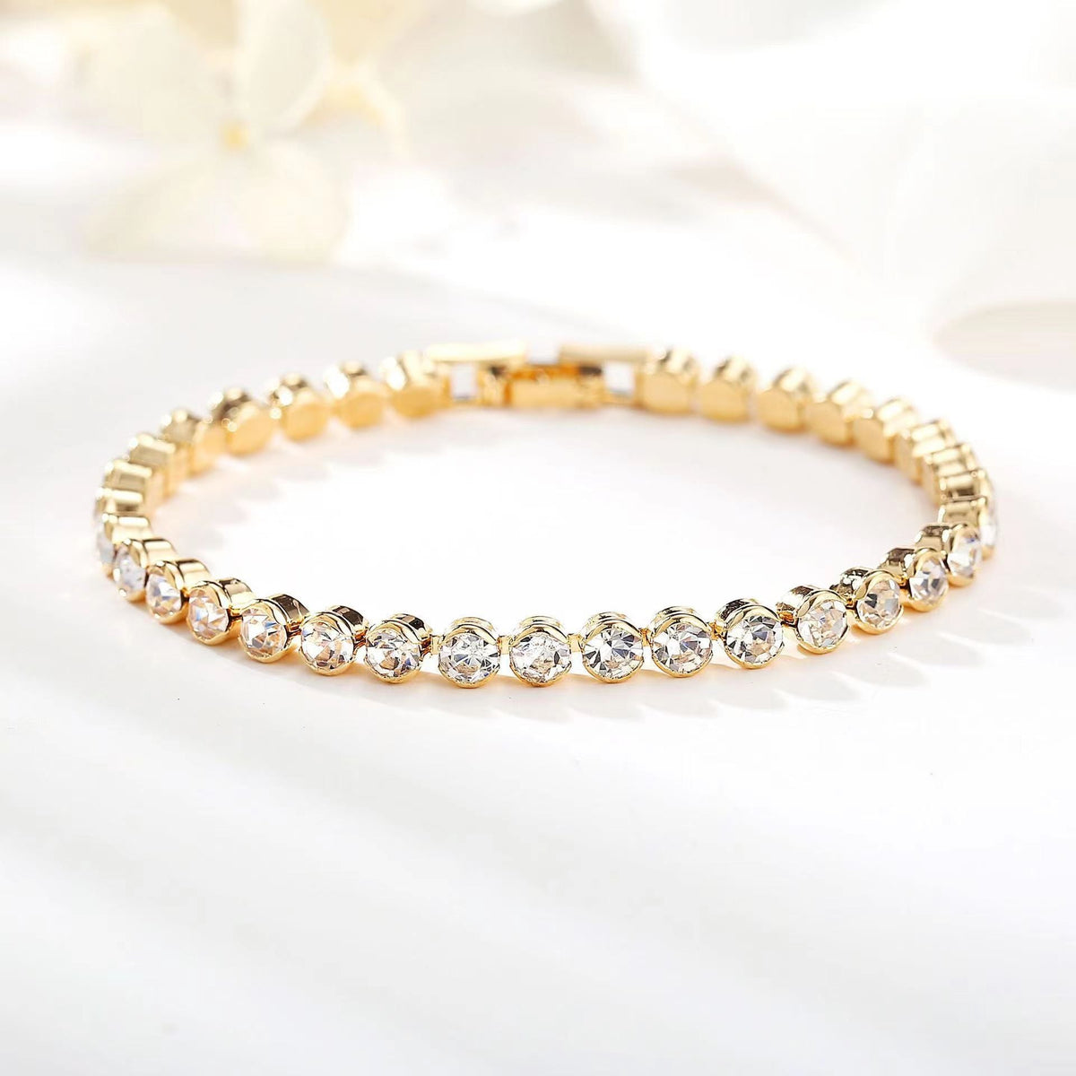 Bracelet de tennis en Coupe ronde en or
