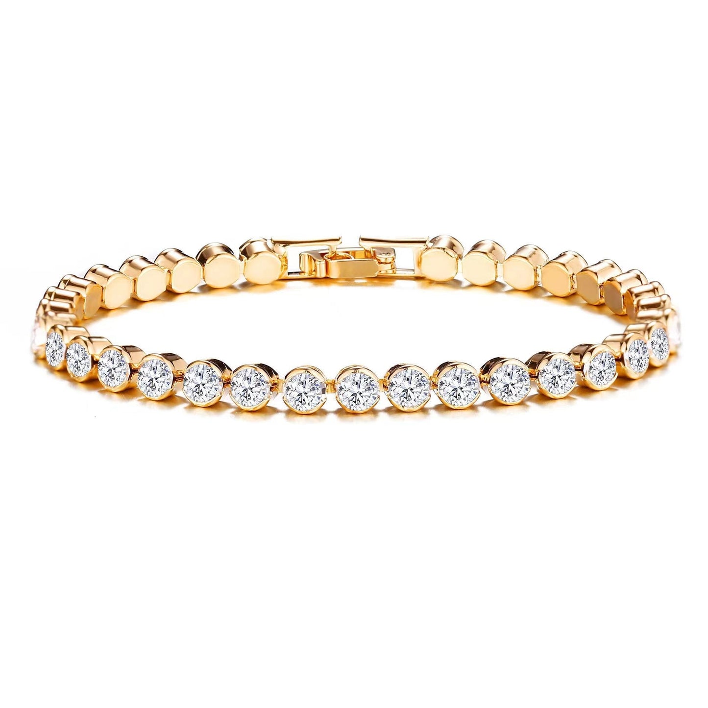 Bracelet de Tennis en Coupe Ronde | Or
