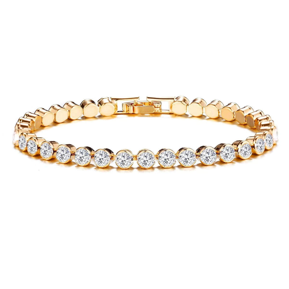 Bracelet de tennis en Coupe ronde en or