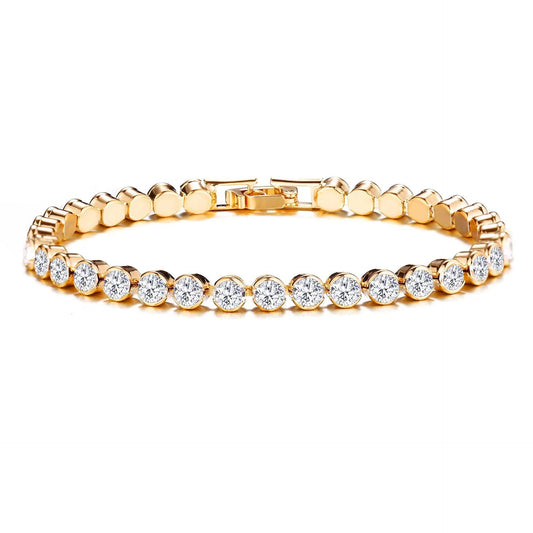 Bracelet de Tennis en Coupe Ronde | Or