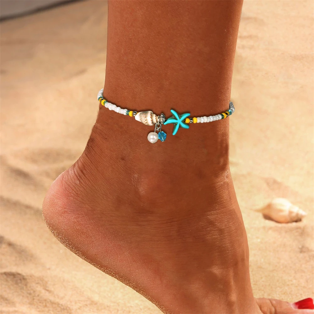 Bracelet de cheville océan en or