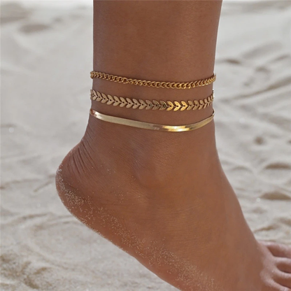 Bracelet de cheville doré