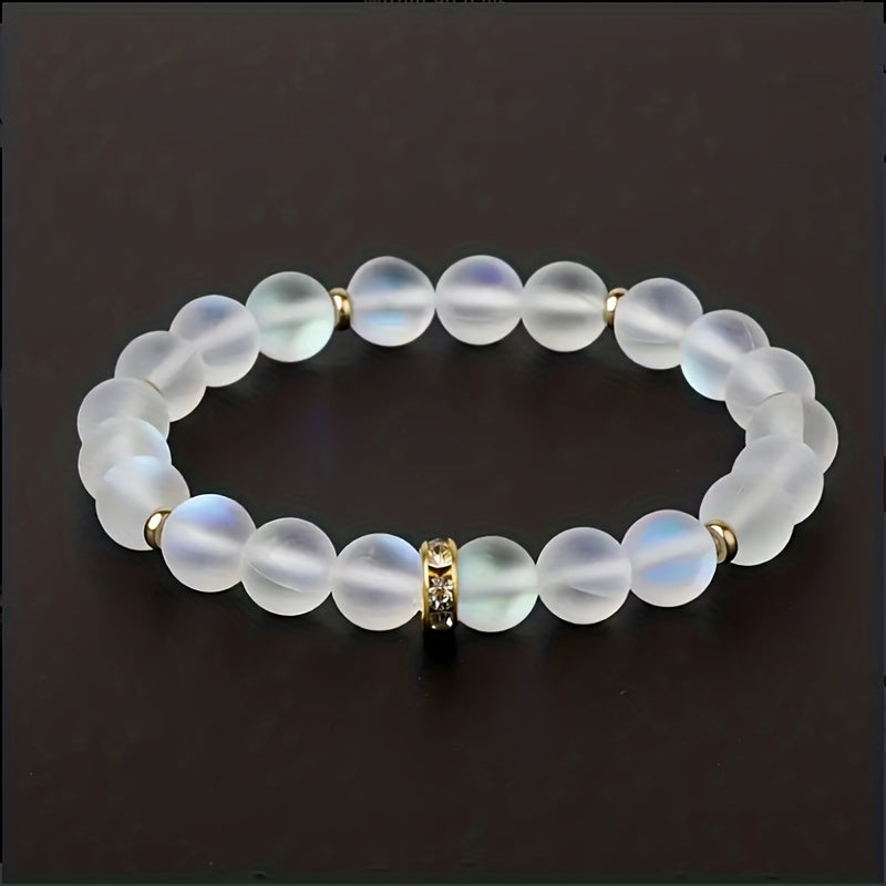 Bracelet de confiance avec des marguerites et de la pierre de lune en or