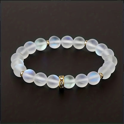 Bracelet de confiance avec des marguerites et de la pierre de lune