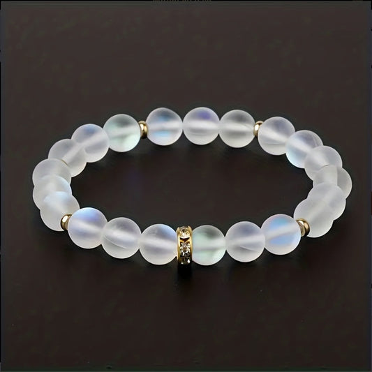 Bracelet de confiance avec des marguerites et de la pierre de lune
