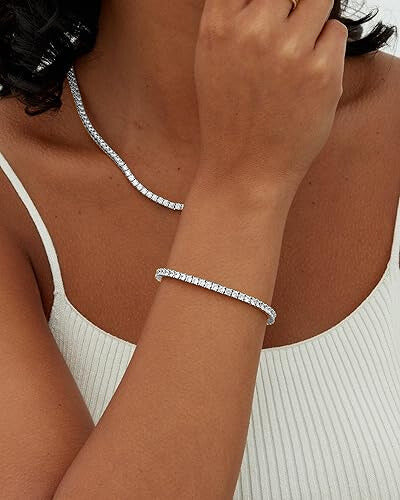 Bracelet de tennis en or blanc