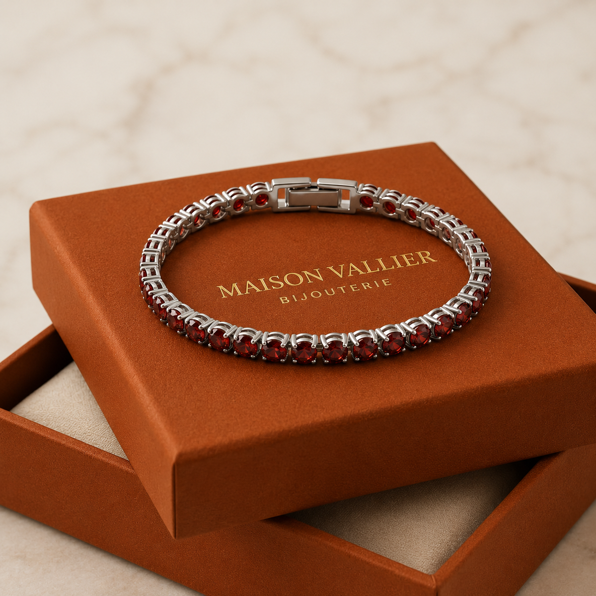 Bracelet de tennis en or blanc