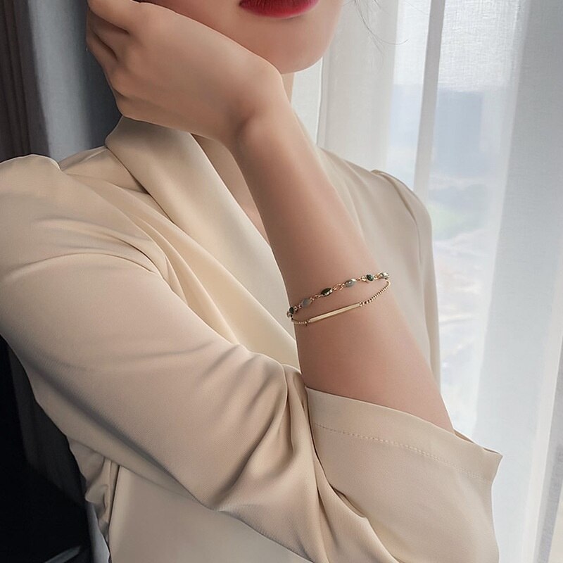 Bracelet double Charis en or
