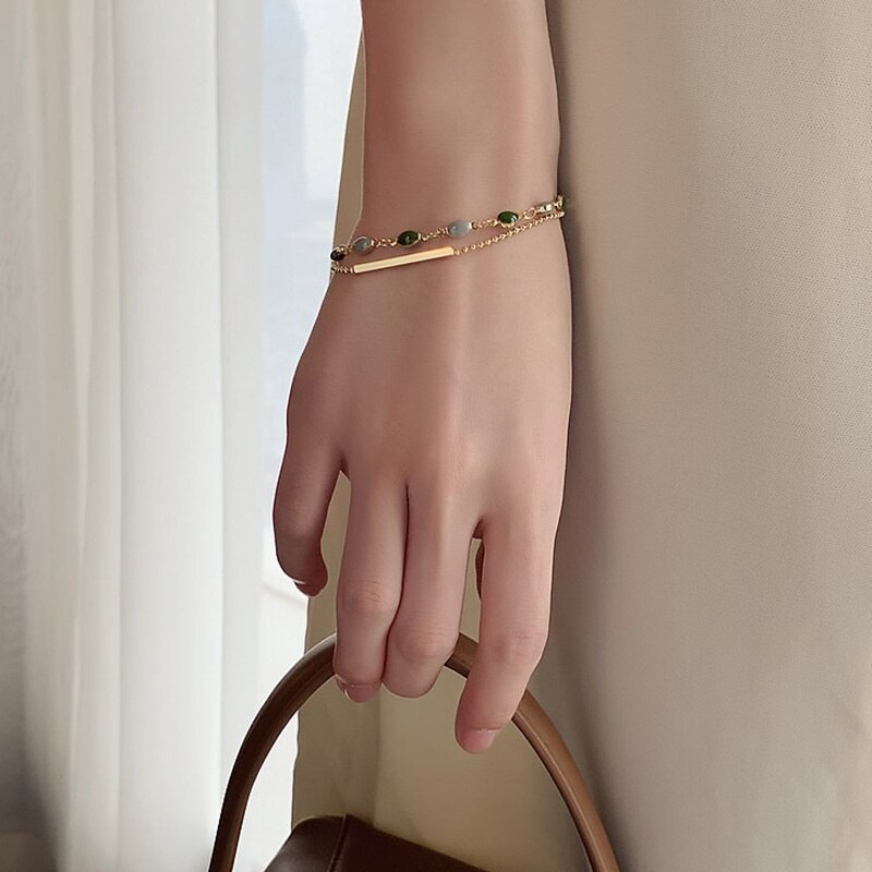 Bracelet double Charis en or