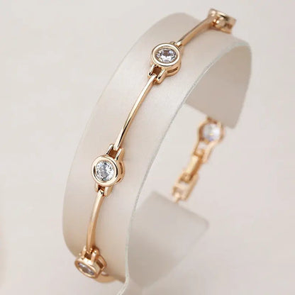Bracelet élégant avec zirconia en or