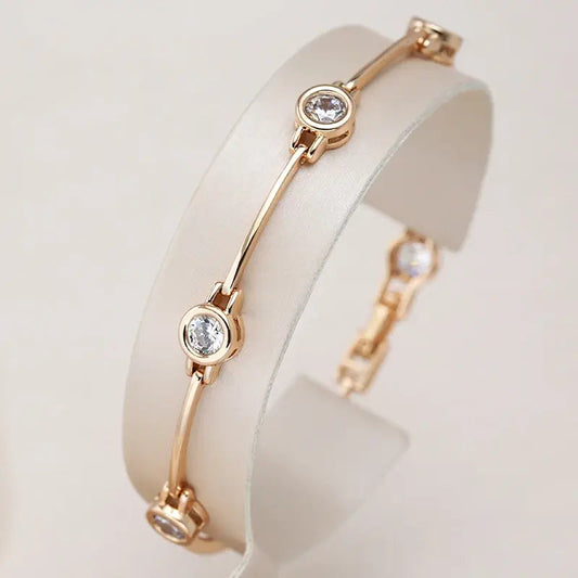 Bracelet élégant avec zirconia en or