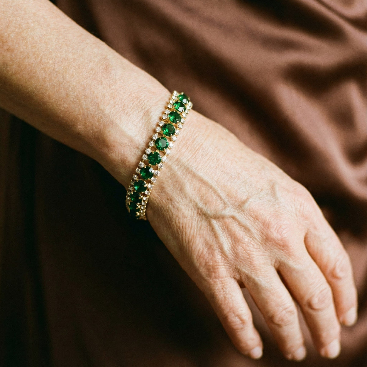 Bracelet et vert en or