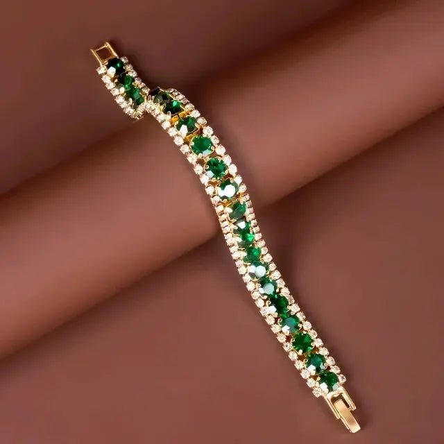 Bracelet et vert en or
