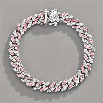 Bracelet en Rosé Arctique Cubain | Or Blanc