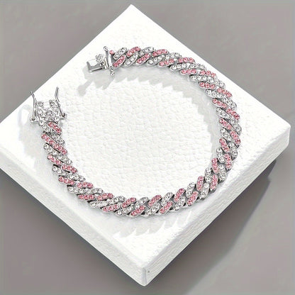 Bracelet en Rosé Arctique Cubain | Or Blanc