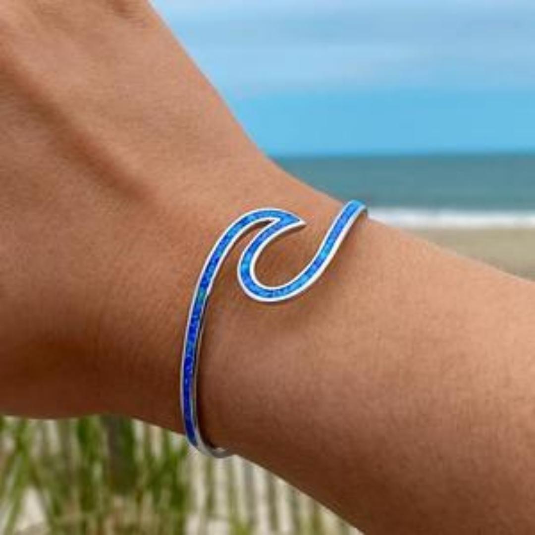 Bracelet « opale des mers » en or blanc