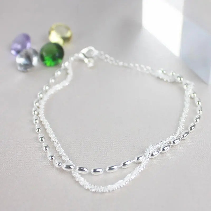 Bracelet à brillants en or blanc