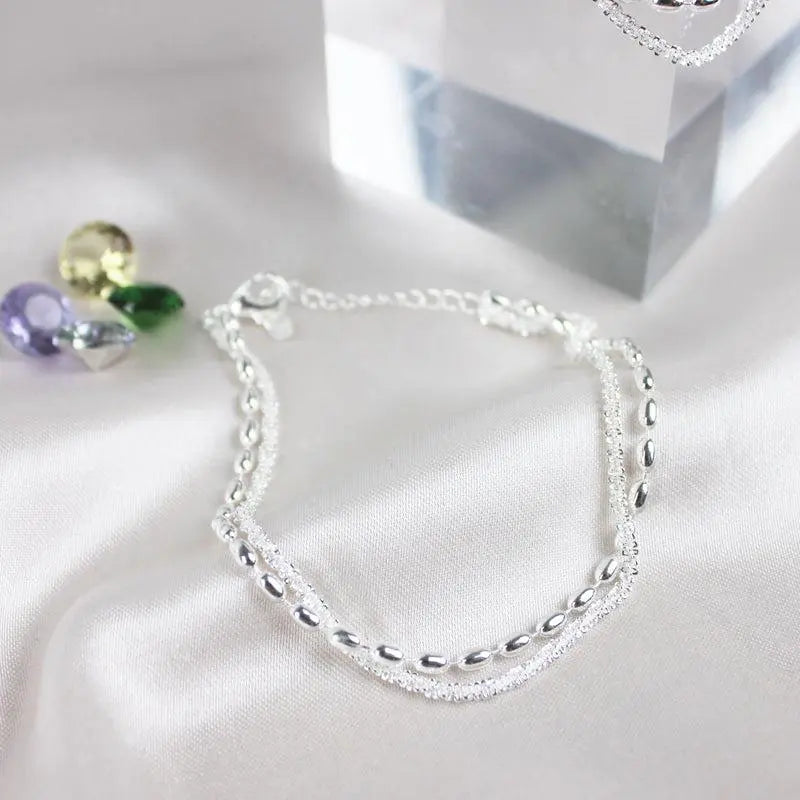 Bracelet à brillants en or blanc