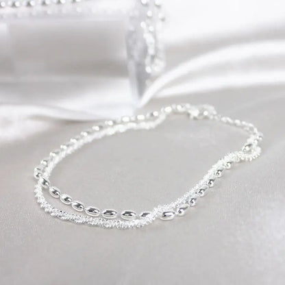 Bracelet en argent avec zirconium