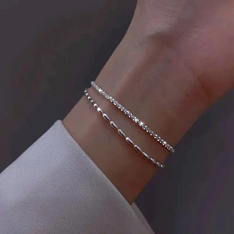 Bracelet à brillants en or blanc