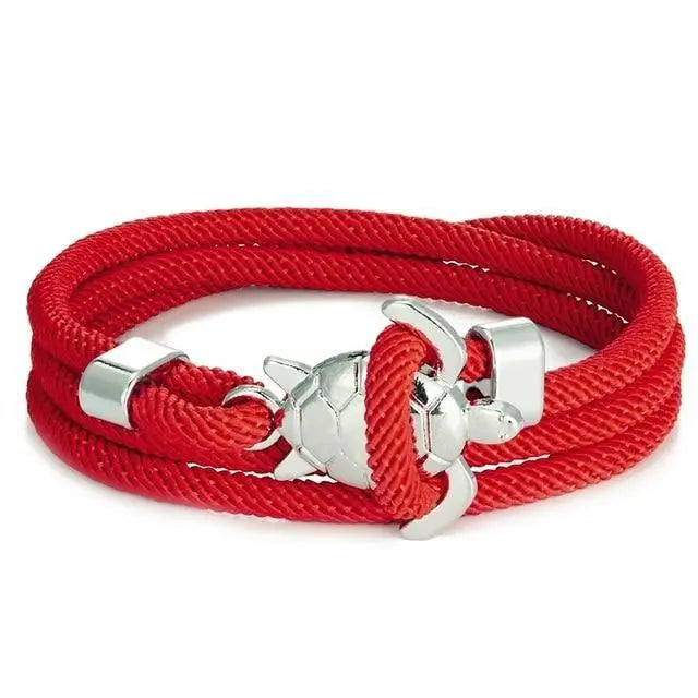 Bracelet fait main avec tortue de mer en or