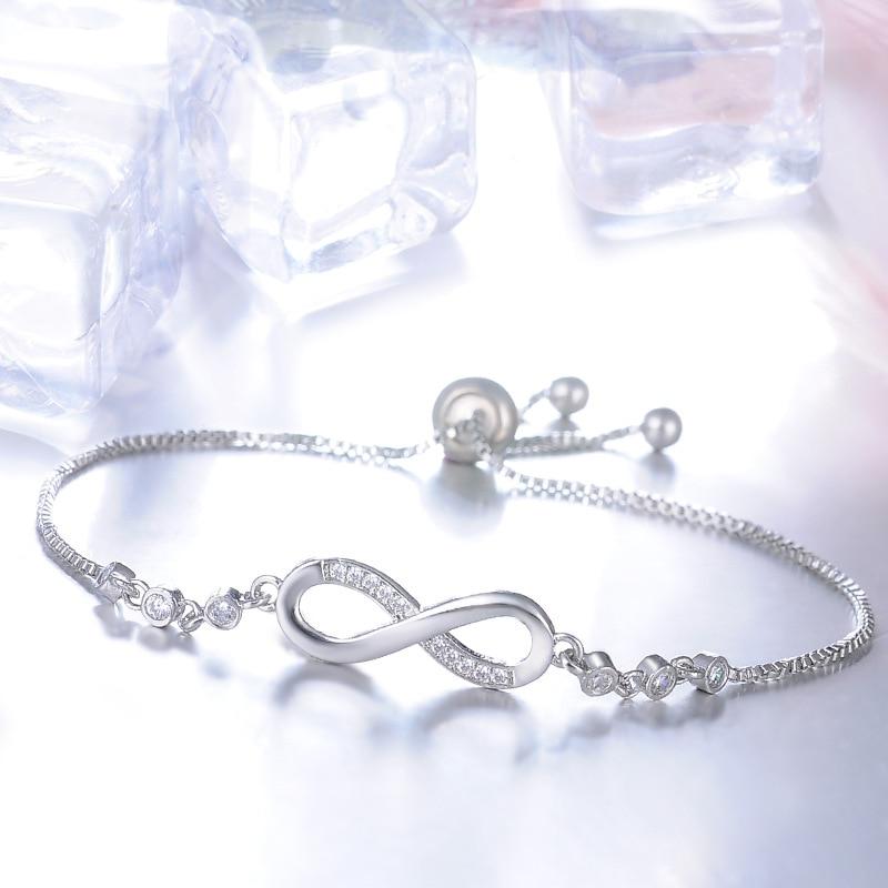 Bracelet infini ajustable en or