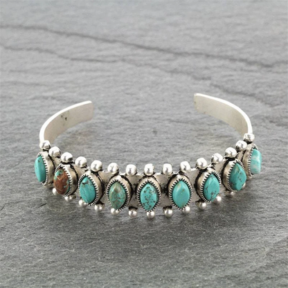 Bracelet rétro avec pierres turquoises