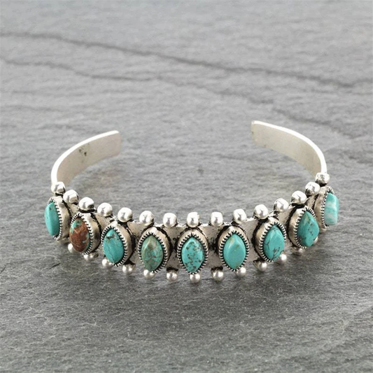 Bracelet rétro avec pierres turquoises