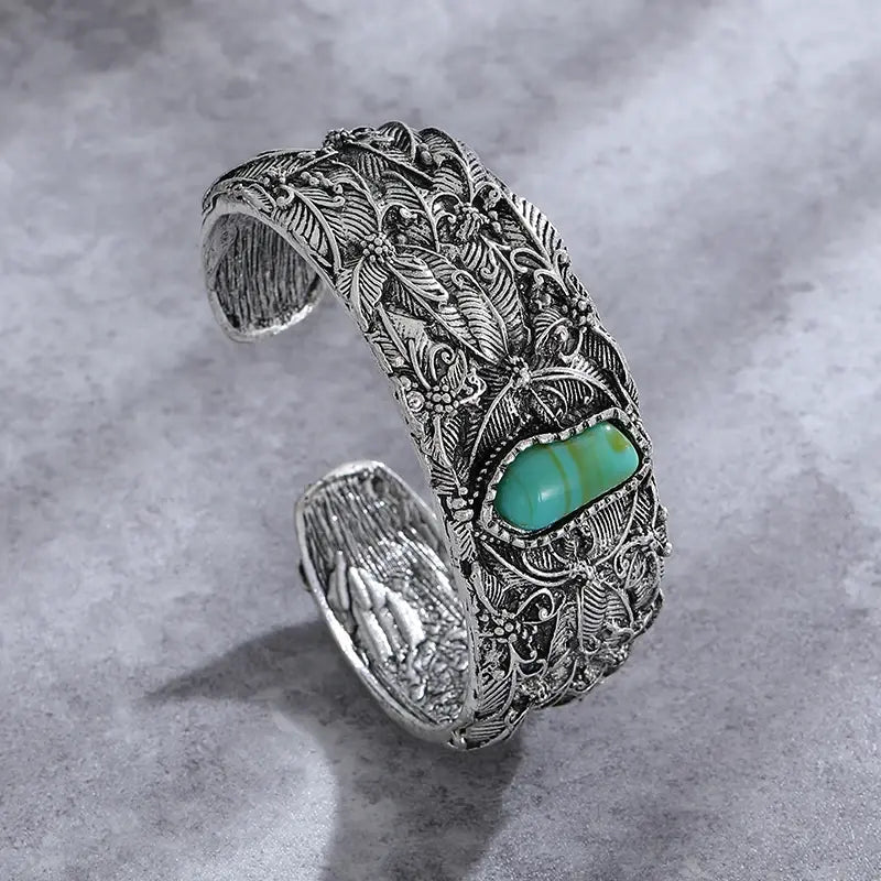 Bracelet rétro en turquoise en or