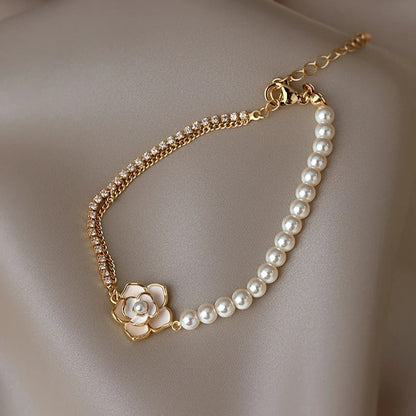 Bracelet victorien avec fleurs, marguerites et or