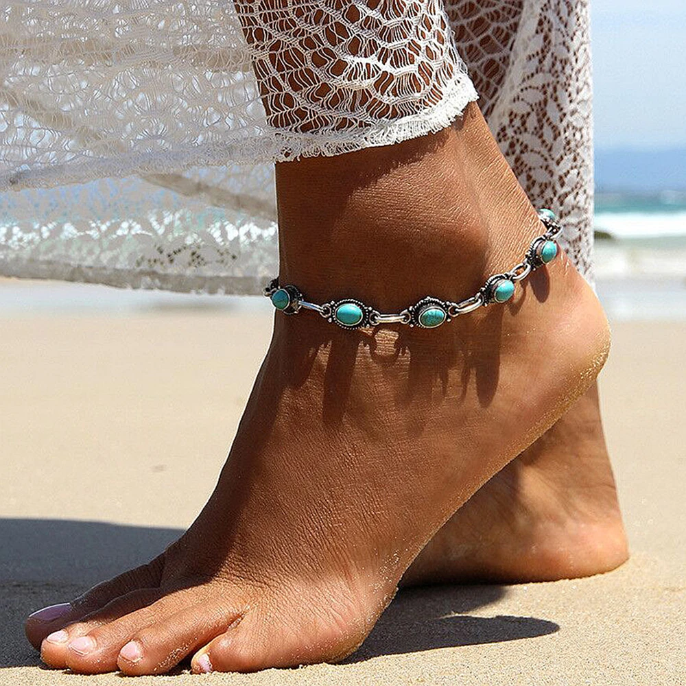 Bracelet vintage en pierre bleue en or