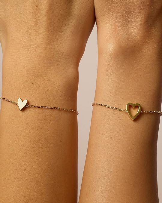 Bracelets cœur rayonnant en or