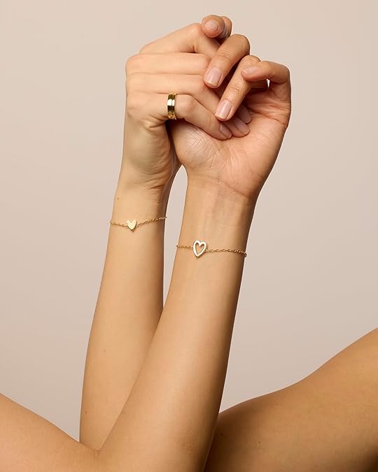 Bracelets cœur rayonnant en or