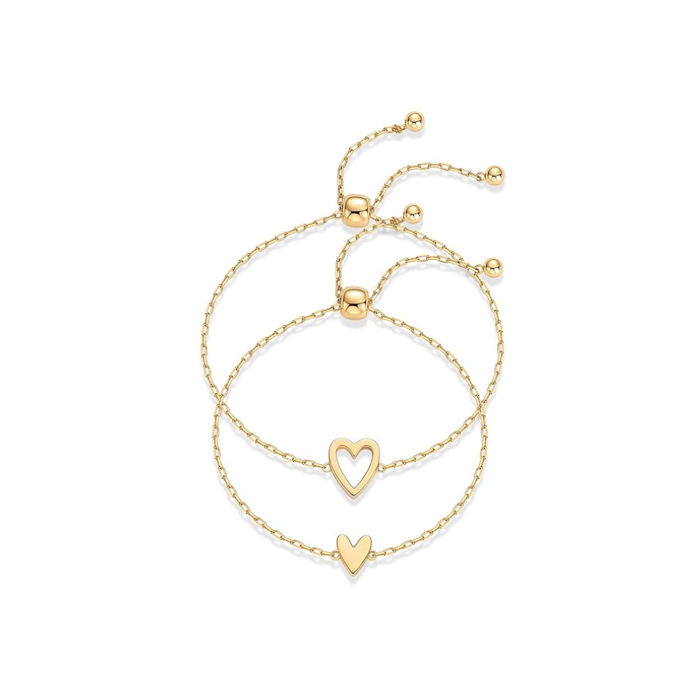 Bracelets cœur rayonnant en or