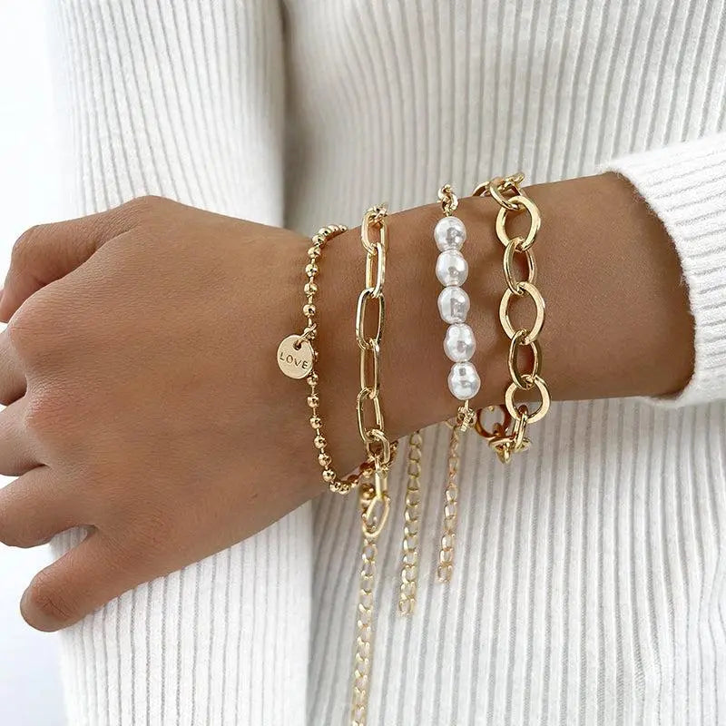 Bracelets avec marguerites en or