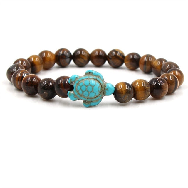 Bracelets exclusifs en pierres naturelles en forme de tortue en or