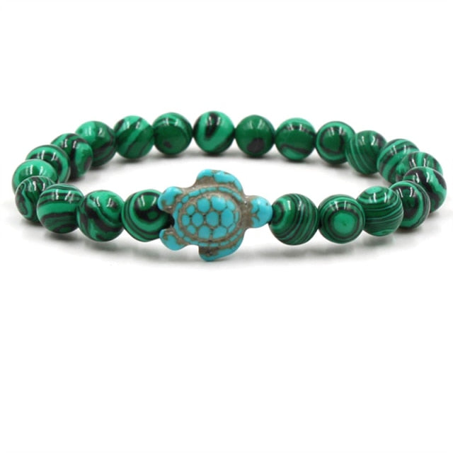 Bracelets exclusifs en pierres naturelles en forme de tortue en or