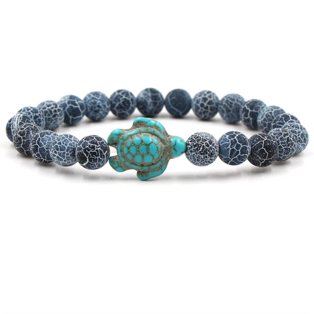Bracelets exclusifs en pierres naturelles en forme de tortue en or