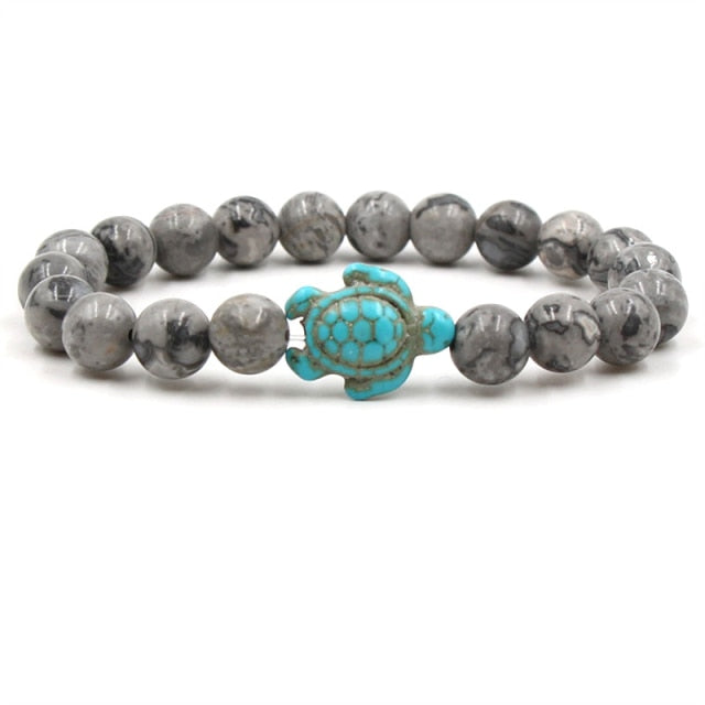 Bracelets exclusifs en pierres naturelles en forme de tortue en or