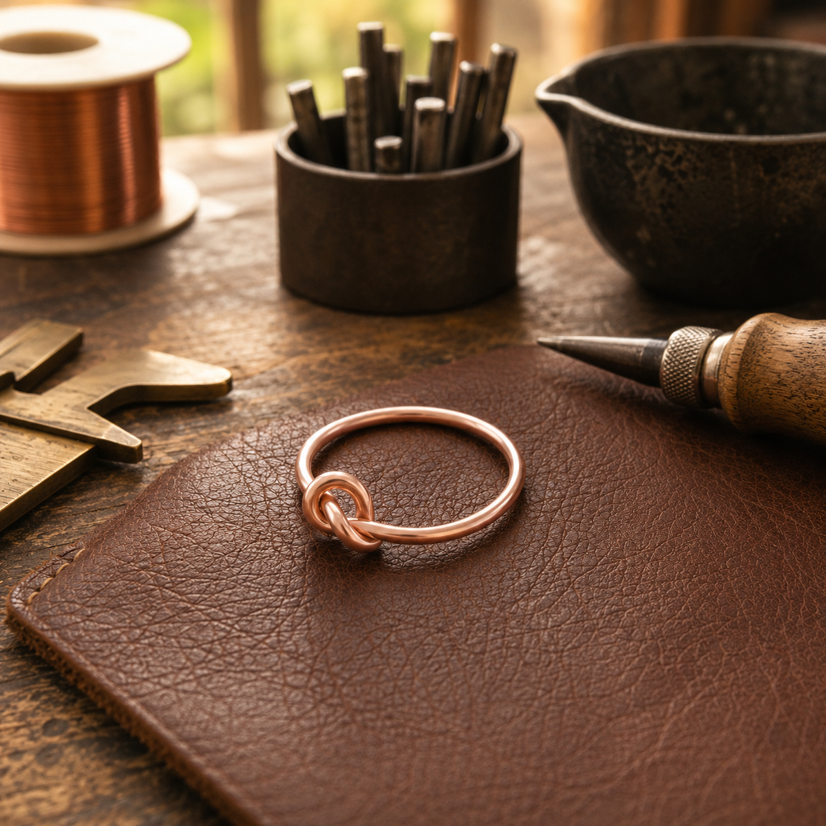 Bague en cuivre Pointe
