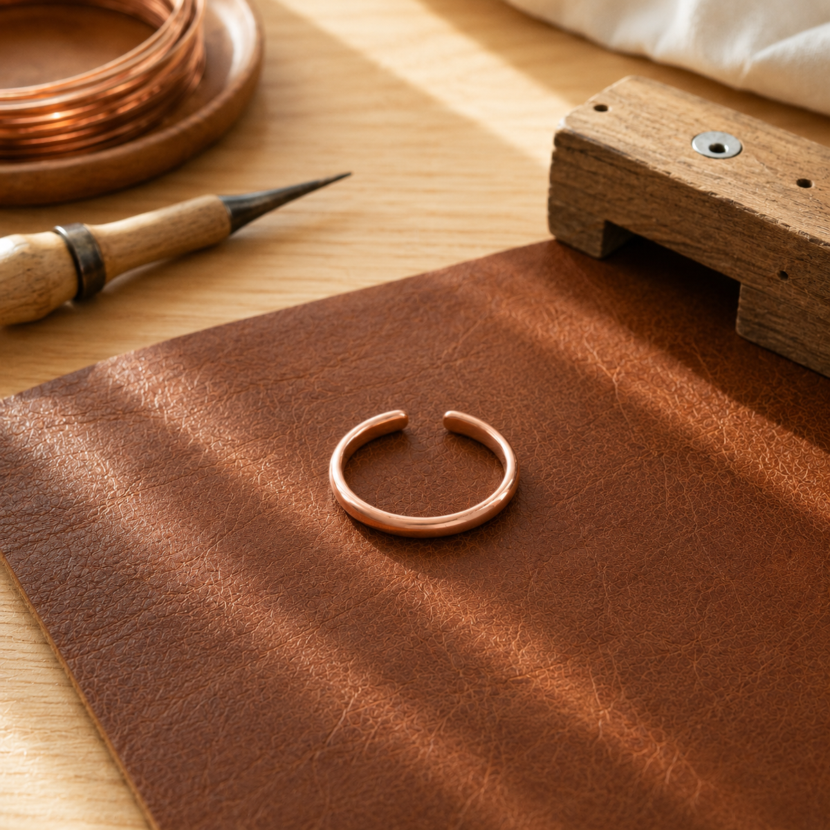 Bague d'orteil en cuivre Éclat