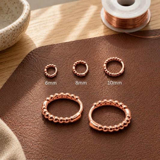 Boucles d'oreilles en cuivre Délicate