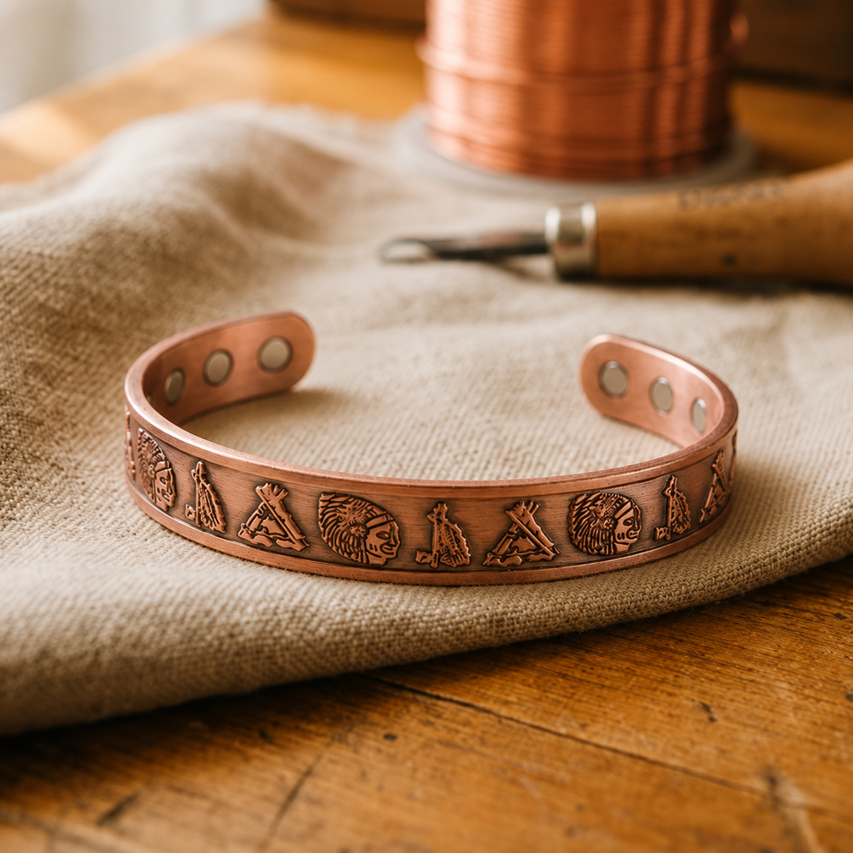 Bracelet en cuivre Terroir